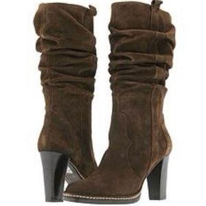 VIA SPIGA Russo Brown Suede Slouch Boot Size 9.5